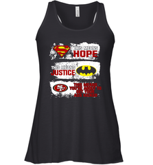 Superman Batman San Francisco 49ers Mean Kick Your Ass Racerback Tank - KnowlegdeTee