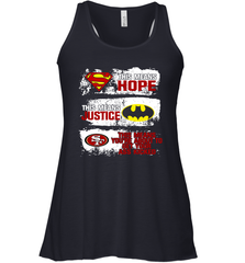 Superman Batman San Francisco 49ers Mean Kick Your Ass Racerback Tank - KnowlegdeTee