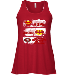 Superman Batman San Francisco 49ers Mean Kick Your Ass Racerback Tank - KnowlegdeTee