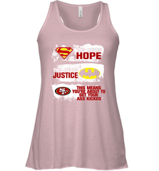Superman Batman San Francisco 49ers Mean Kick Your Ass Racerback Tank - KnowlegdeTee