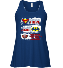 Superman Batman San Francisco 49ers Mean Kick Your Ass Racerback Tank - KnowlegdeTee