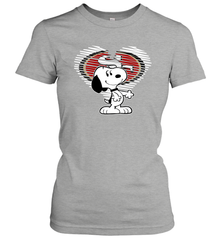 I Love San Francisco 49ers Snoopy In My Heart Fan Women's T-Shirt - KnowlegdeTee