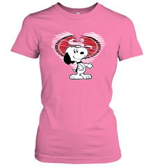 I Love San Francisco 49ers Snoopy In My Heart Fan Women's T-Shirt - KnowlegdeTee