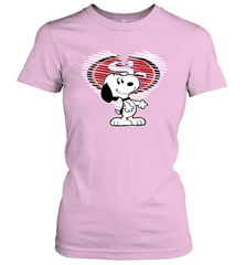 I Love San Francisco 49ers Snoopy In My Heart Fan Women's T-Shirt - KnowlegdeTee