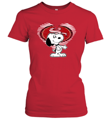 I Love San Francisco 49ers Snoopy In My Heart Fan Women's T-Shirt - KnowlegdeTee