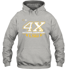LSU Tigers 4 Time Football National Champions Reverse Hoodie - KnowlegdeTee