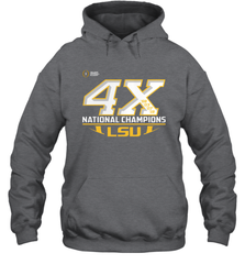 LSU Tigers 4 Time Football National Champions Reverse Hoodie - KnowlegdeTee