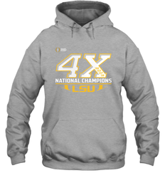 LSU Tigers 4 Time Football National Champions Reverse Hoodie - KnowlegdeTee