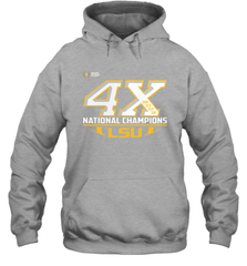 LSU Tigers 4 Time Football National Champions Reverse Hoodie - KnowlegdeTee