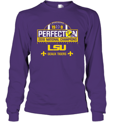 LSU National Championship Undefeated Season Perfection Shirt Long Sleeve T-Shirt - KnowlegdeTee