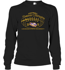 LSU Tigers Pressbox College Football Playoff 2019 National Champions Long Sleeve T-Shirt - KnowlegdeTee