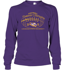 LSU Tigers Pressbox College Football Playoff 2019 National Champions Long Sleeve T-Shirt - KnowlegdeTee