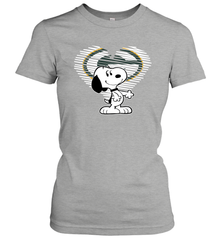 I Love Green Bay Packers Snoopy In My Heart Fan Women's T-Shirt - KnowlegdeTee