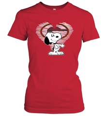 I Love Green Bay Packers Snoopy In My Heart Fan Women's T-Shirt - KnowlegdeTee