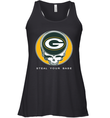Green Bay Packers Grateful Dead Steal Your Base Fan Gift Racerback Tank - KnowlegdeTee