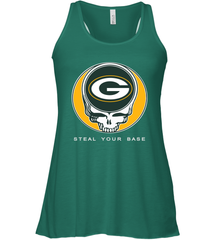 Green Bay Packers Grateful Dead Steal Your Base Fan Gift Racerback Tank - KnowlegdeTee