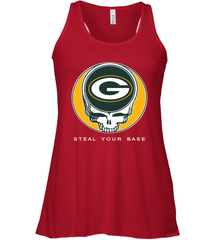 Green Bay Packers Grateful Dead Steal Your Base Fan Gift Racerback Tank - KnowlegdeTee