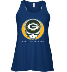 Green Bay Packers Grateful Dead Steal Your Base Fan Gift Racerback Tank - KnowlegdeTee