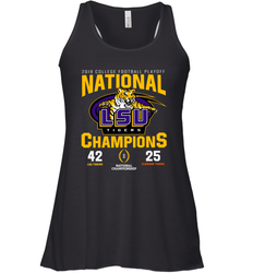 LSU Nationals Championship 2020 With Scores Shirt Racerback Tank - KnowlegdeTee