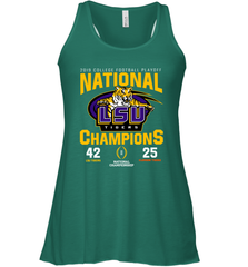 LSU Nationals Championship 2020 With Scores Shirt Racerback Tank - KnowlegdeTee