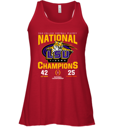 LSU Nationals Championship 2020 With Scores Shirt Racerback Tank - KnowlegdeTee