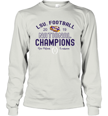 LSU Tigers Blue 84 College Football Playoff 2019 National Champions French Terry Long Sleeve T-Shirt - KnowlegdeTee