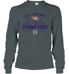 LSU Tigers Blue 84 College Football Playoff 2019 National Champions French Terry Long Sleeve T-Shirt - KnowlegdeTee