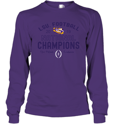 LSU Tigers Blue 84 College Football Playoff 2019 National Champions French Terry Long Sleeve T-Shirt - KnowlegdeTee