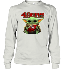 Baby Yoda Loves The San Francisco 49ers Star Wars NFL Shirts Long Sleeve T-Shirt - KnowlegdeTee