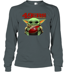 Baby Yoda Loves The San Francisco 49ers Star Wars NFL Shirts Long Sleeve T-Shirt - KnowlegdeTee