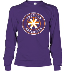Houston Astros Asterisks Shirt Long Sleeve T-Shirt - KnowlegdeTee