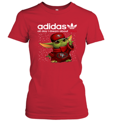 Baby Yoda Adidas All Day I Dream About San Francisco 49ers Shirts Women's T-Shirt - KnowlegdeTee