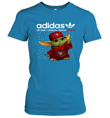 Baby Yoda Adidas All Day I Dream About San Francisco 49ers Shirts Women's T-Shirt - KnowlegdeTee