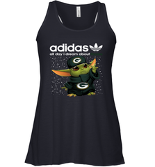 Baby Yoda Adidas All Day I Dream About Green Bay Packers NFL Shirts Racerback Tank - KnowlegdeTee