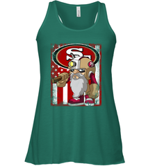 San Francisco 49ers Mascot USA Flag Racerback Tank - KnowlegdeTee