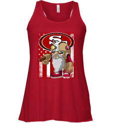 San Francisco 49ers Mascot USA Flag Racerback Tank - KnowlegdeTee