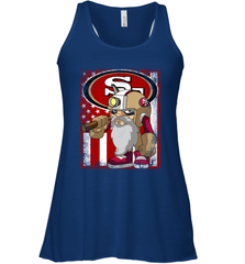 San Francisco 49ers Mascot USA Flag Racerback Tank - KnowlegdeTee
