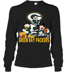 Mickey Donald Goofy Green Bay Packers Shirt Long Sleeve T-Shirt - KnowlegdeTee