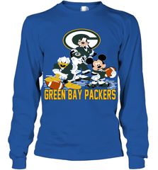 Mickey Donald Goofy Green Bay Packers Shirt Long Sleeve T-Shirt - KnowlegdeTee
