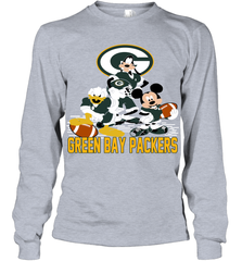 Mickey Donald Goofy Green Bay Packers Shirt Long Sleeve T-Shirt - KnowlegdeTee