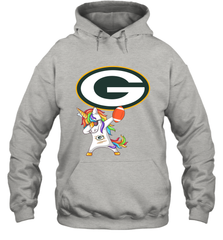 Dabbing Hip Hop Unicorn Dab With Green Bay Packers Football = Hoodie - KnowlegdeTee