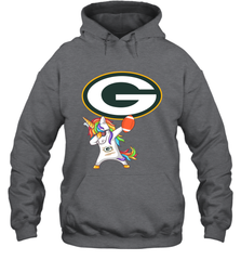 Dabbing Hip Hop Unicorn Dab With Green Bay Packers Football = Hoodie - KnowlegdeTee