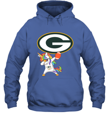 Dabbing Hip Hop Unicorn Dab With Green Bay Packers Football = Hoodie - KnowlegdeTee
