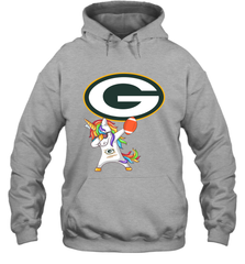 Dabbing Hip Hop Unicorn Dab With Green Bay Packers Football = Hoodie - KnowlegdeTee