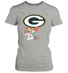 Dabbing Hip Hop Unicorn Dab With Green Bay Packers Football = Women's T-Shirt - KnowlegdeTee