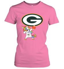 Dabbing Hip Hop Unicorn Dab With Green Bay Packers Football = Women's T-Shirt - KnowlegdeTee