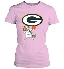 Dabbing Hip Hop Unicorn Dab With Green Bay Packers Football = Women's T-Shirt - KnowlegdeTee
