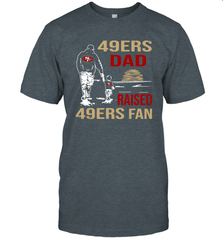 San Francisco 49ers Dad Raised A 49ers Fan Fathers Day Son Family Matching T-Shirt - KnowlegdeTee