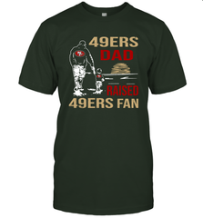 San Francisco 49ers Dad Raised A 49ers Fan Fathers Day Son Family Matching T-Shirt - KnowlegdeTee