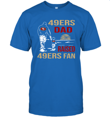 San Francisco 49ers Dad Raised A 49ers Fan Fathers Day Son Family Matching T-Shirt - KnowlegdeTee